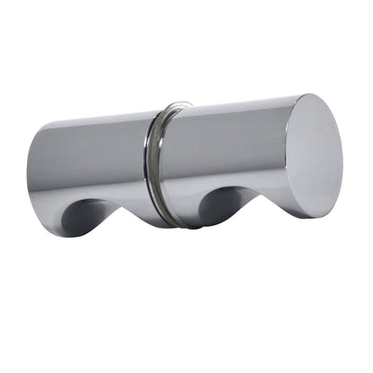 Cylinder Style Brushed Nickel Finish Back-to-Back Shower Door Knob Polished Chrome