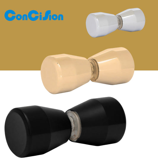Shower Glass Door Knob Double-Sided Aluminum Alloy Bathroom Handle Pull Back-to-Back Solid Bathroom Sliding Knob Pull
