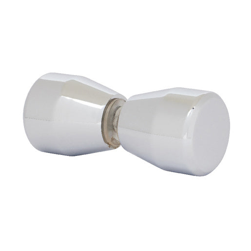 Shower Glass Door Knob Double-Sided Aluminum Alloy Bathroom Handle Pull Back-to-Back Solid Bathroom Sliding Knob Pull Polished Chrome
