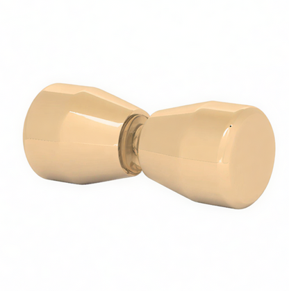 Shower Glass Door Knob Double-Sided Aluminum Alloy Bathroom Handle Pull Back-to-Back Solid Bathroom Sliding Knob Pull Satin Brass