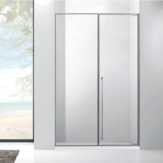 Bathroom Shower Screen Shape one Fixed and  One Active Design for Hotels and Home Use ST-9019