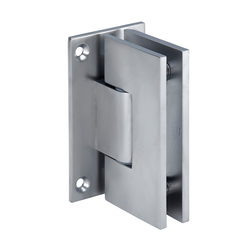 Shower Hinge Square Full Back Plate  Mount for 8-12mm Chrome