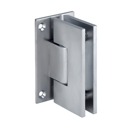 Shower Hinge Square Full Back Plate  Mount for 8-12mm Chrome