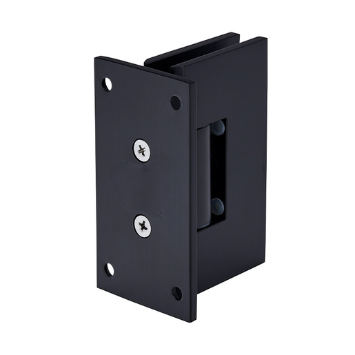 Shower Hinge Square Full Back Plate  Mount for 8-12mm  Black