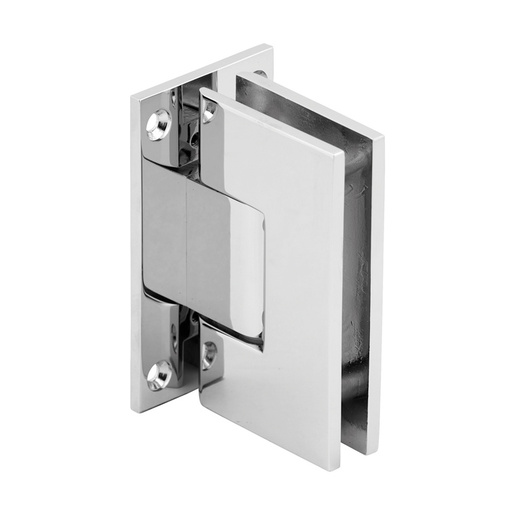 Shower Hinge Square Full Back Plate  Mount for 8-12mm Polished Nickel