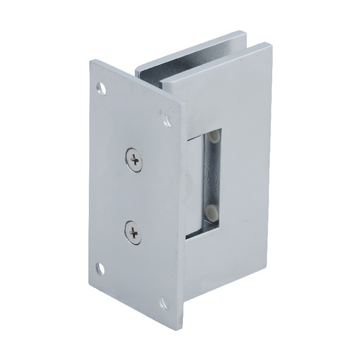 Shower Hinge Square Full Back Plate  Mount for 8-12mm Satin Chrome