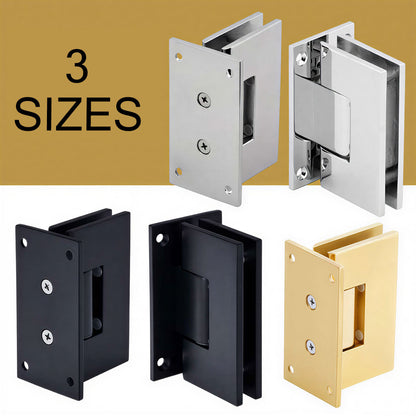 Shower Hinge Square Full Back Plate  Mount for 8-12mm glass