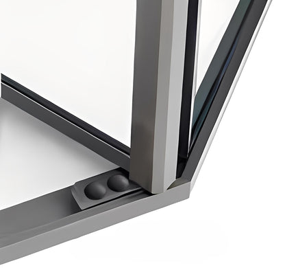 Corner Design Matte Black Framed Pivot Shower Door Corner Shower Doors with pull handle