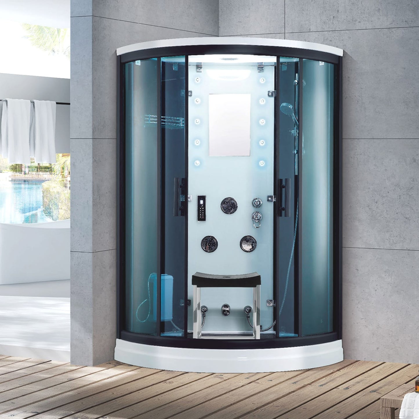 Curved Corner Steam Shower Room GA-6005