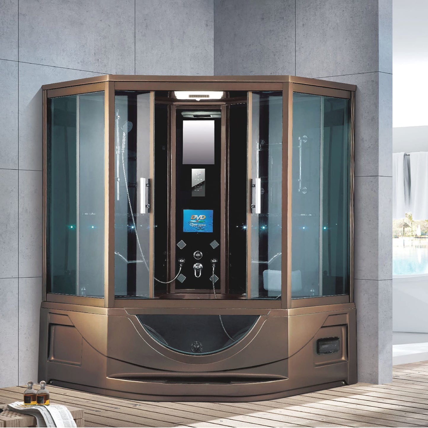 Diamond Shape Steam Shower Tub Combo Steam Room GA-6004