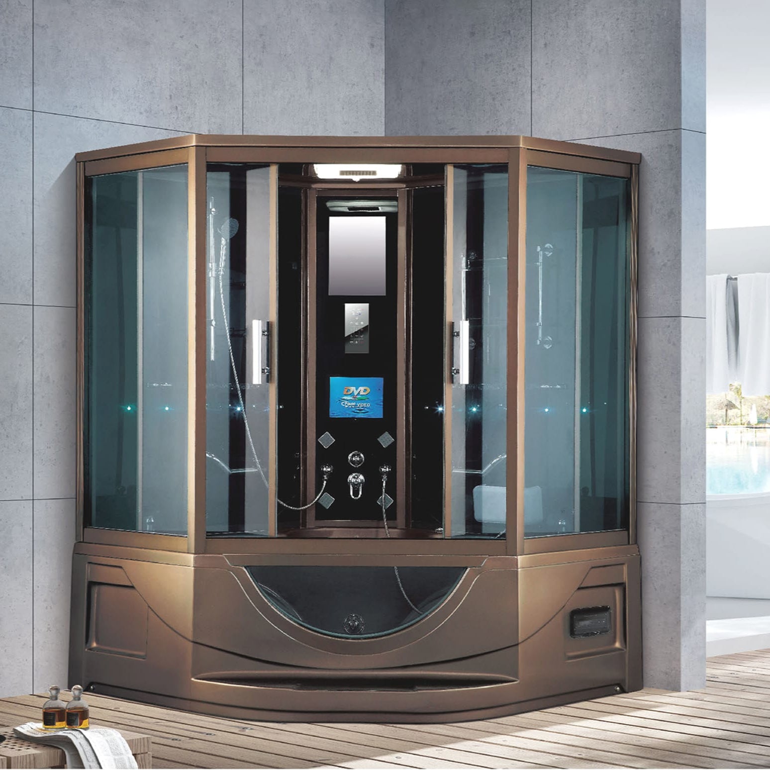 Diamond Shape Steam Shower Tub Combo Steam Room GA-6004