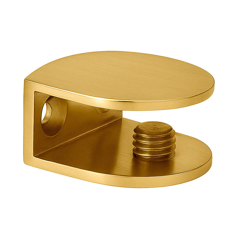 glass shelf brackets brass