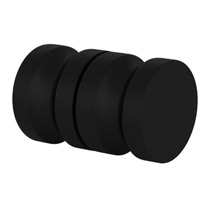 Shower Glass Door Knob, Double Sided Pull Handle for 5/16"~1/2" Glass, Stainless Steel with Matte Black Surface Shower Door Handle Matte Black