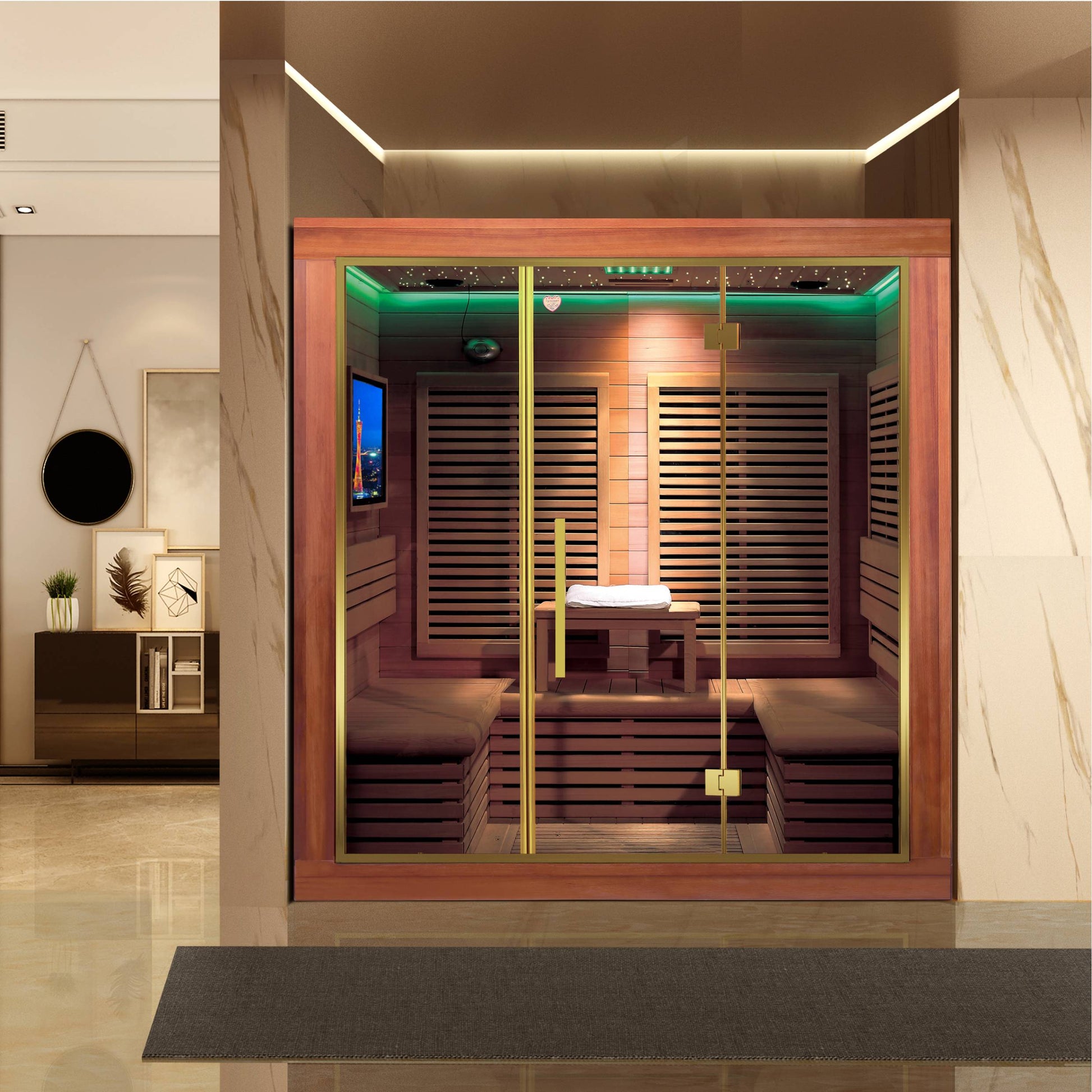 Family Use Traditional Dry Steam Wooden Sauna House SA-8811