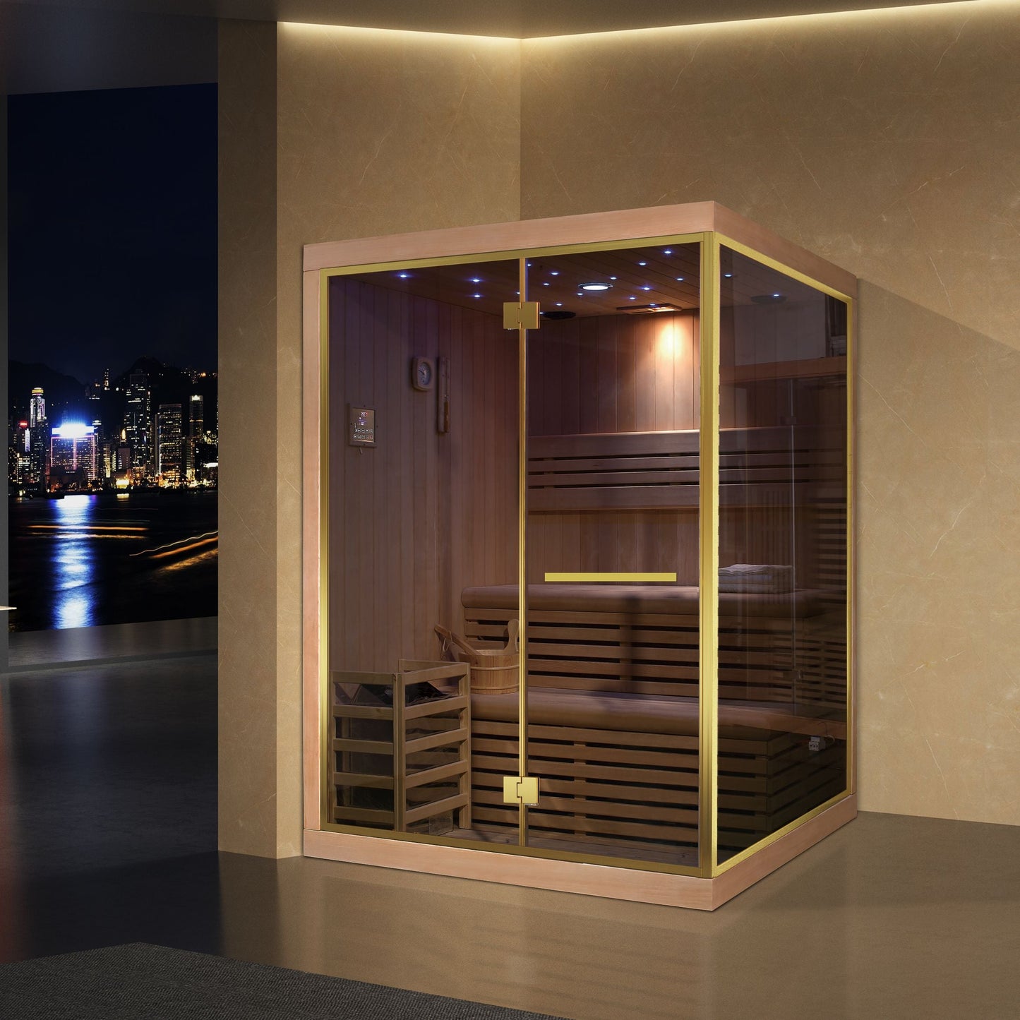Family Use Traditional Dry Steam Wooden Sauna House SA-8812