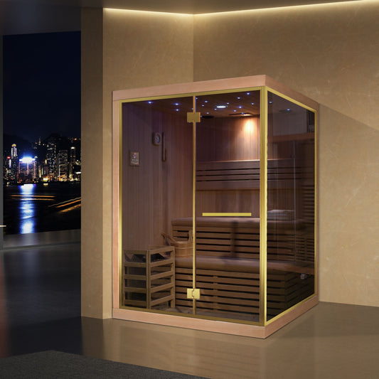 Family Use Traditional Dry Steam Wooden Sauna House SA-8812