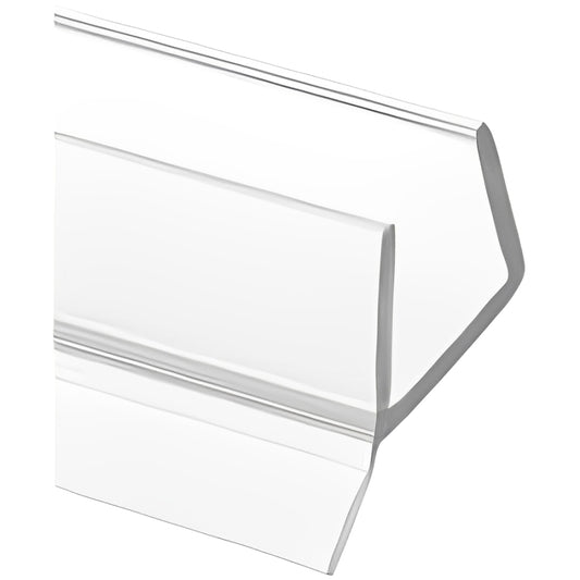 Frameless Shower Door Bottom Seal for 1/4 in. Thick Glass Doors, Single Flap, 36 in.  Clear Vinyl