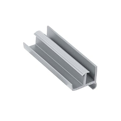 Gray Sliding Shower Door Bottom Guide, 3/8 In. Channel, for use with up to 7/16 inch and 5/16 inch thick glass panels