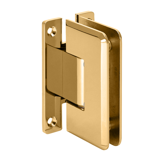 Beveled Corne Shower Hinge "H" Type Full Back Plate  French Gold