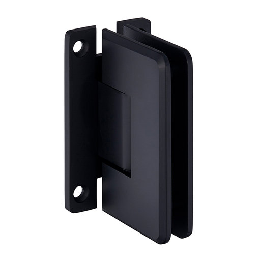 Beveled Corne Shower Hinge "H" Type Full Back Plate Matte Black