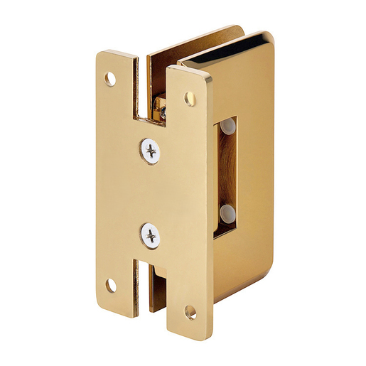 Beveled Corne Shower Hinge "H" Type Full Back Plate FrenchGold
