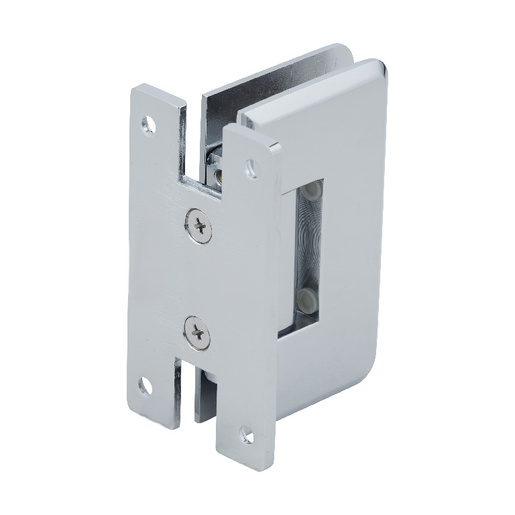 Beveled Corne Shower Hinge "H" Type Full Back Plate  PolishedChrome