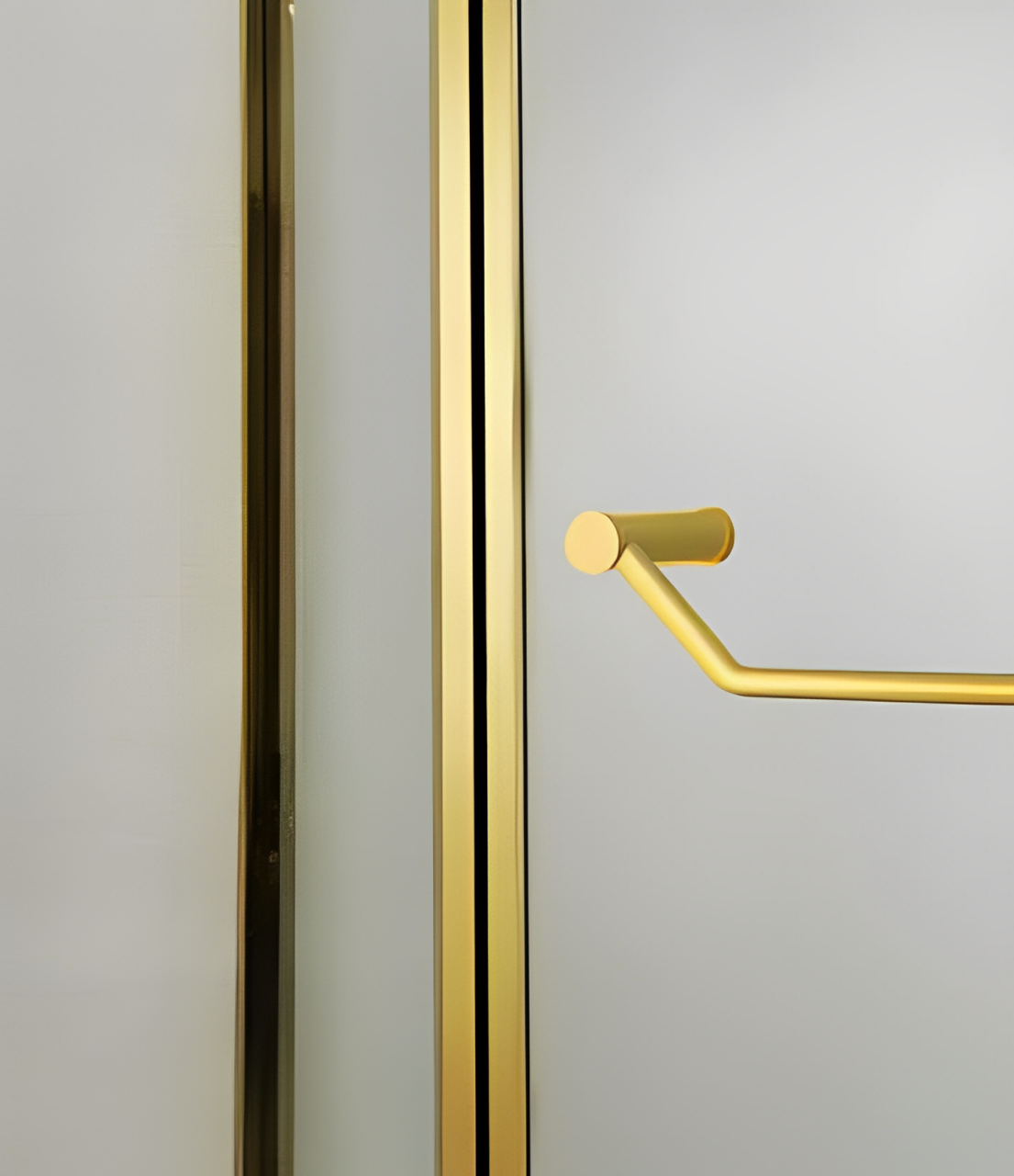 High Quality Bathroom Aluminum Framed Shower Room Modern gold