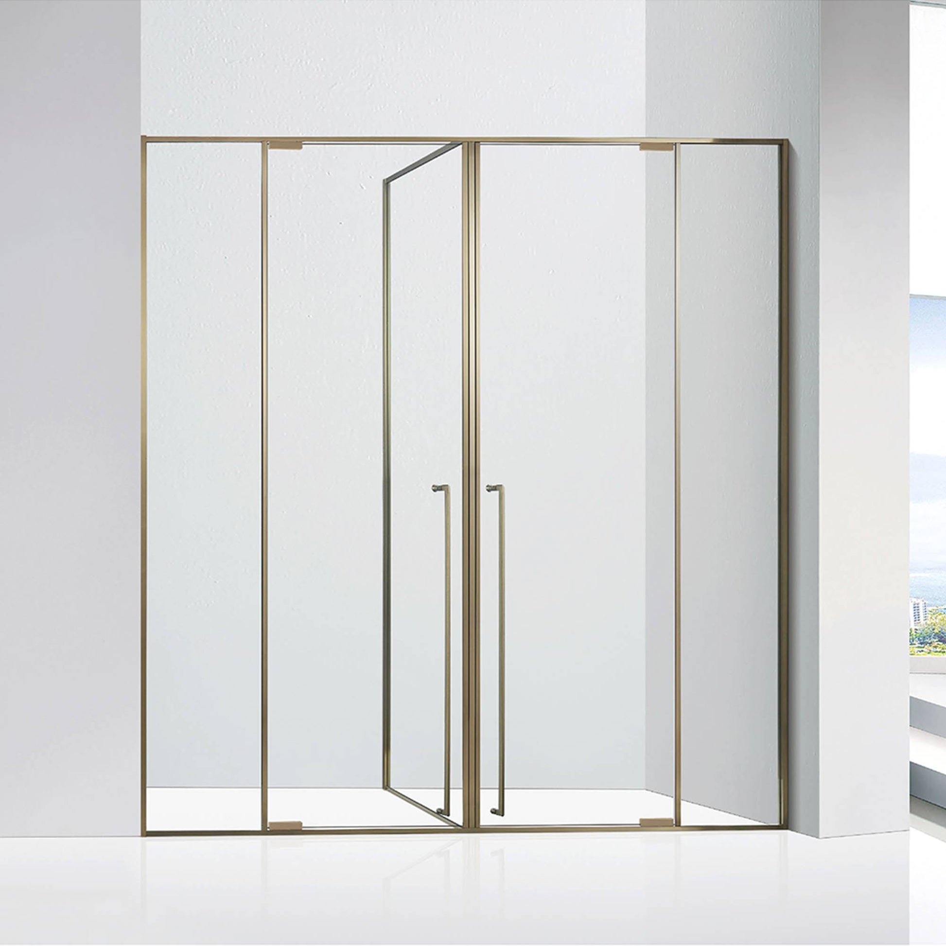 High Quality Bathroom Aluminum Framed Shower Room ST-9007 with T-shaped Three Fixed and Two Active Door