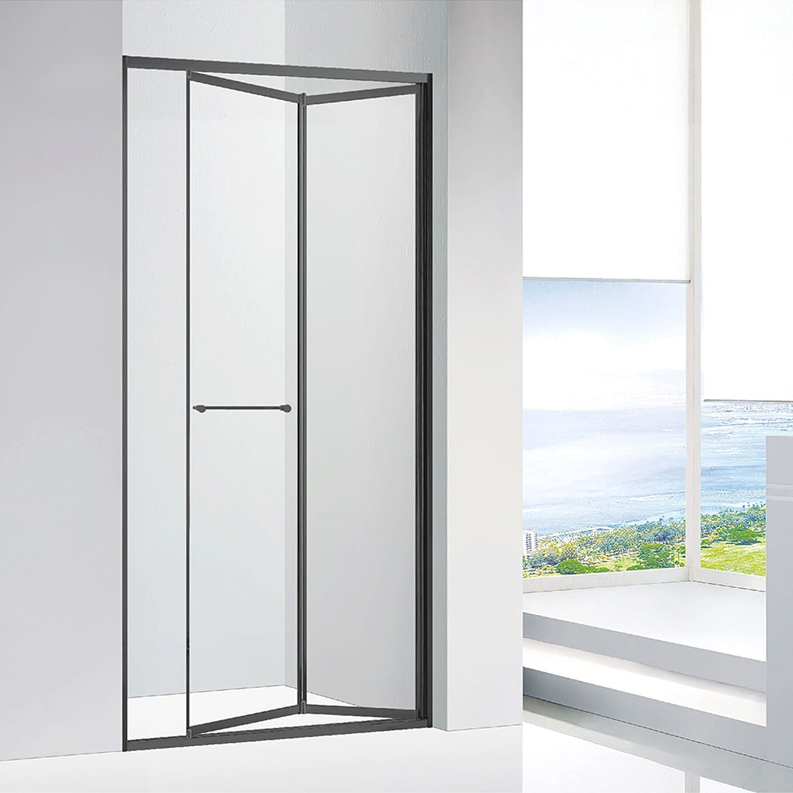 Hot Selling Customizable High Quality Tempered Glass Doors Folding Glass Shower Door Shower Enclosure ST-9050