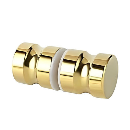 Shower Glass Door Handle,Sliding Shower Doors Knob,Double Side Back-to-Back Pull Hardware Replacement Parts for Glass Doors,Solid SUS304 Stainless Steel Polished Gold