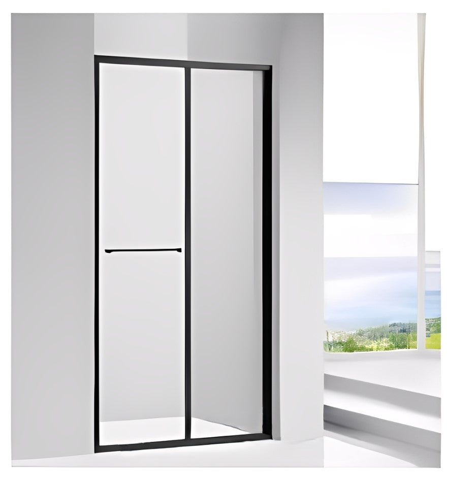 Matte Black Folding Glass Shower Door Shower Enclosure