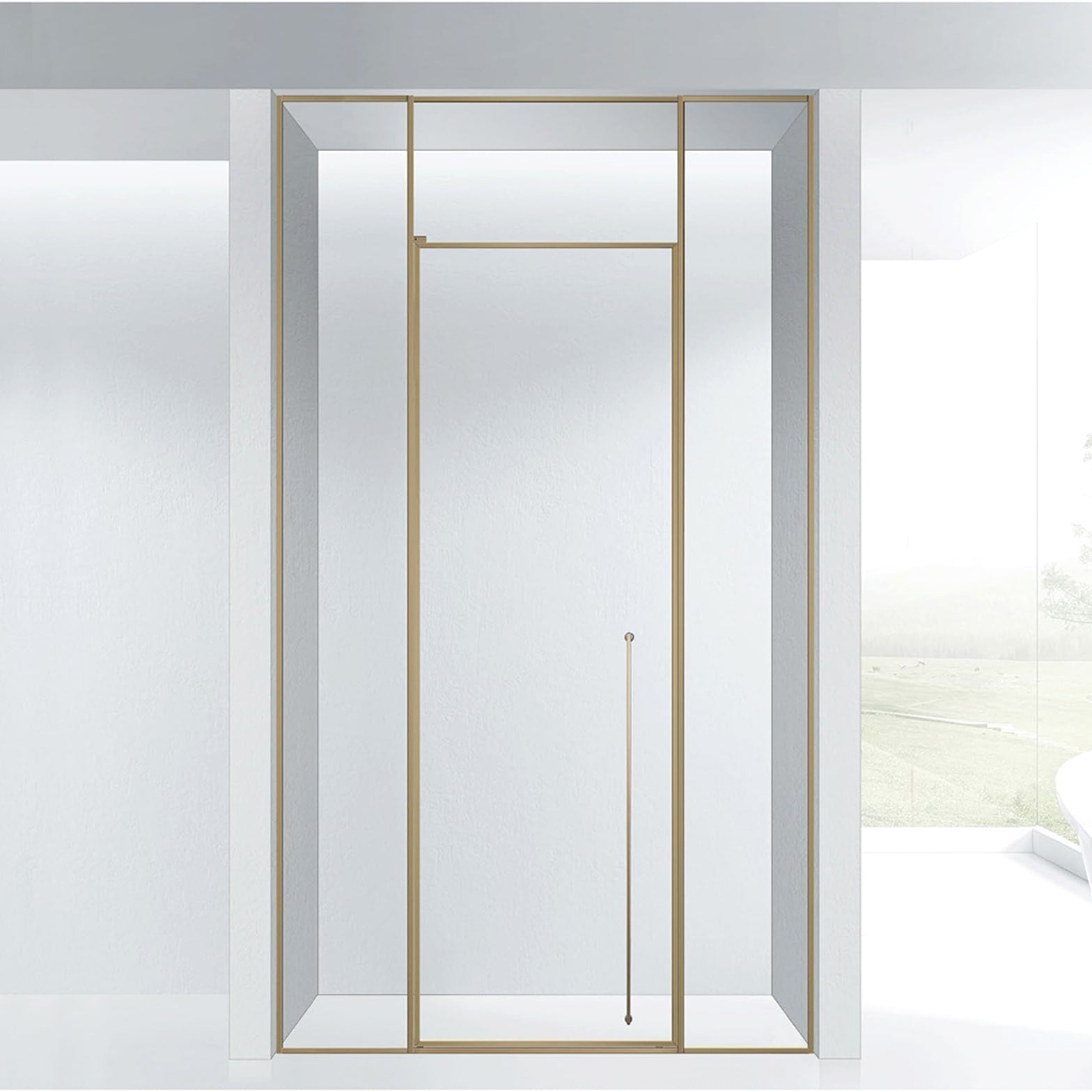 Modern Aluminum Frame Interior Swing Tempered Glass Bathroom Shower Door Toilet Doors ST-9013