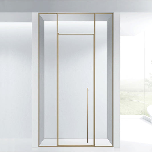 Modern Aluminum Frame Interior Swing Tempered Glass Bathroom Shower Door Toilet Doors ST-9013