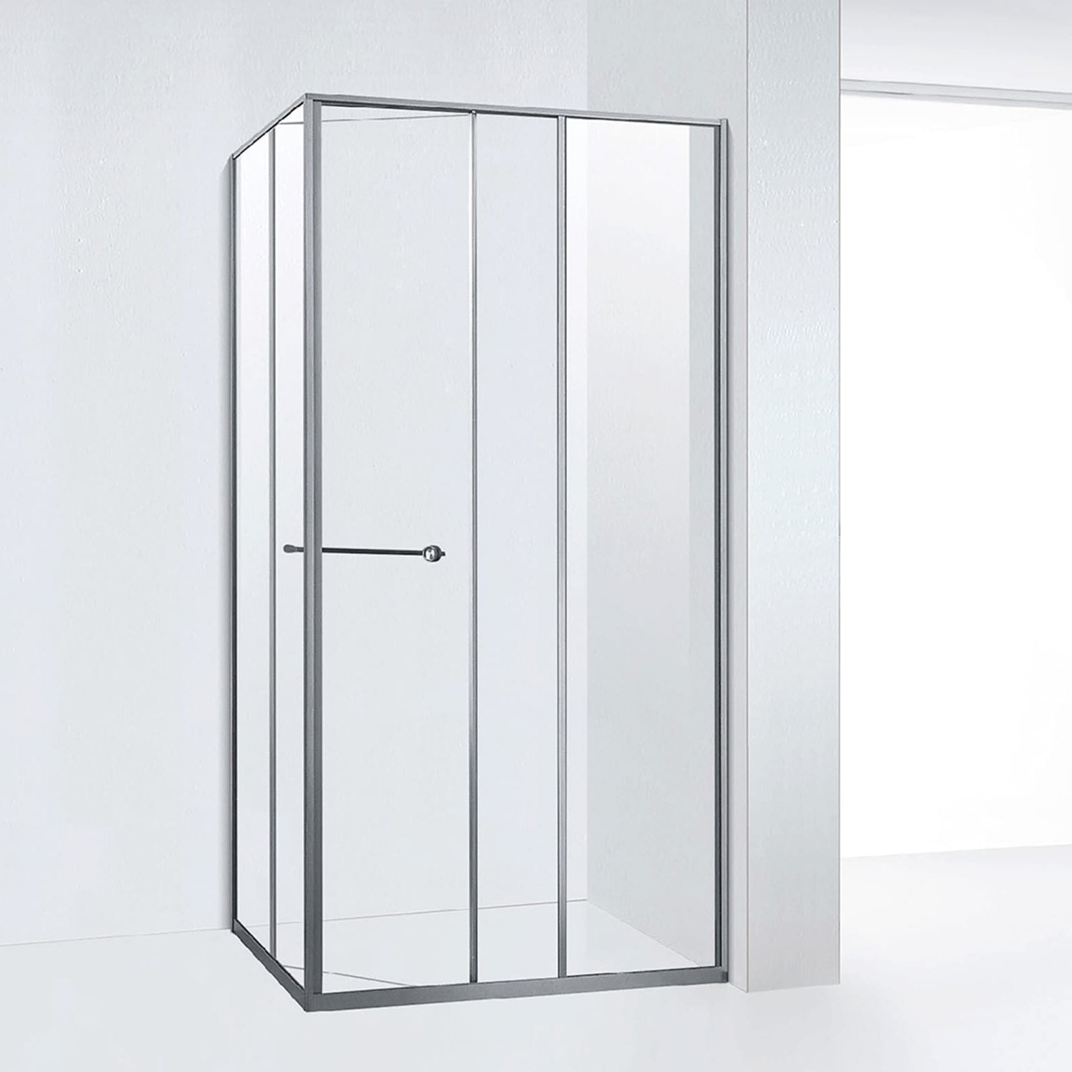 Modern Bathroom Customized Frame Square Sliding Tempered Glass  Shower Enclosures ST-9045