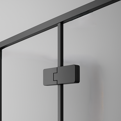 Modern Swing Shower Door Room Matte Black hinge shower doors