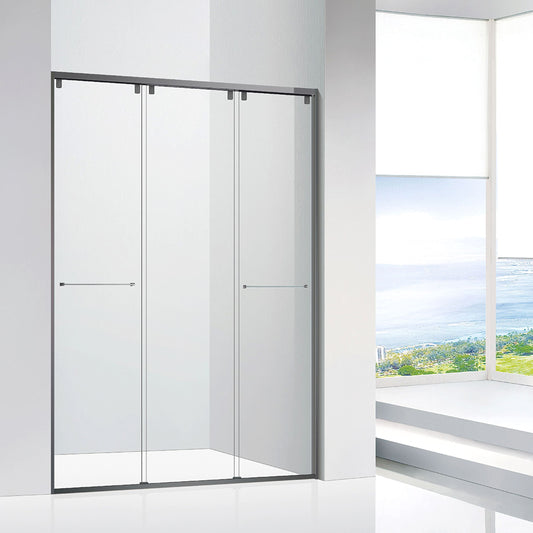 Modern Three-Door Interactive Sliding Shower Doors for Hotels Exceptional Frame Style for Unique Experience ST-9041
