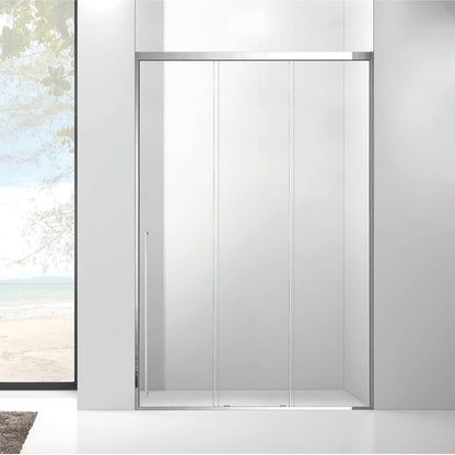 New Style Triple Sliding 3 Tempered Glass Shower Door Bathroom Silver Enclosure ST-9040