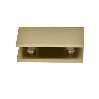 No Drill Fixed Panel Glass Clamps Brushed_Bronze