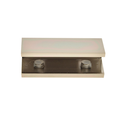 No Drill Fixed Panel Glass Clamps Polished_Nickel