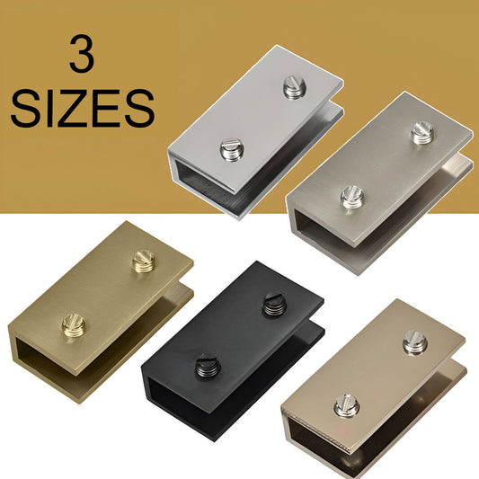 No Drill Fixed Panel Glass Clamps