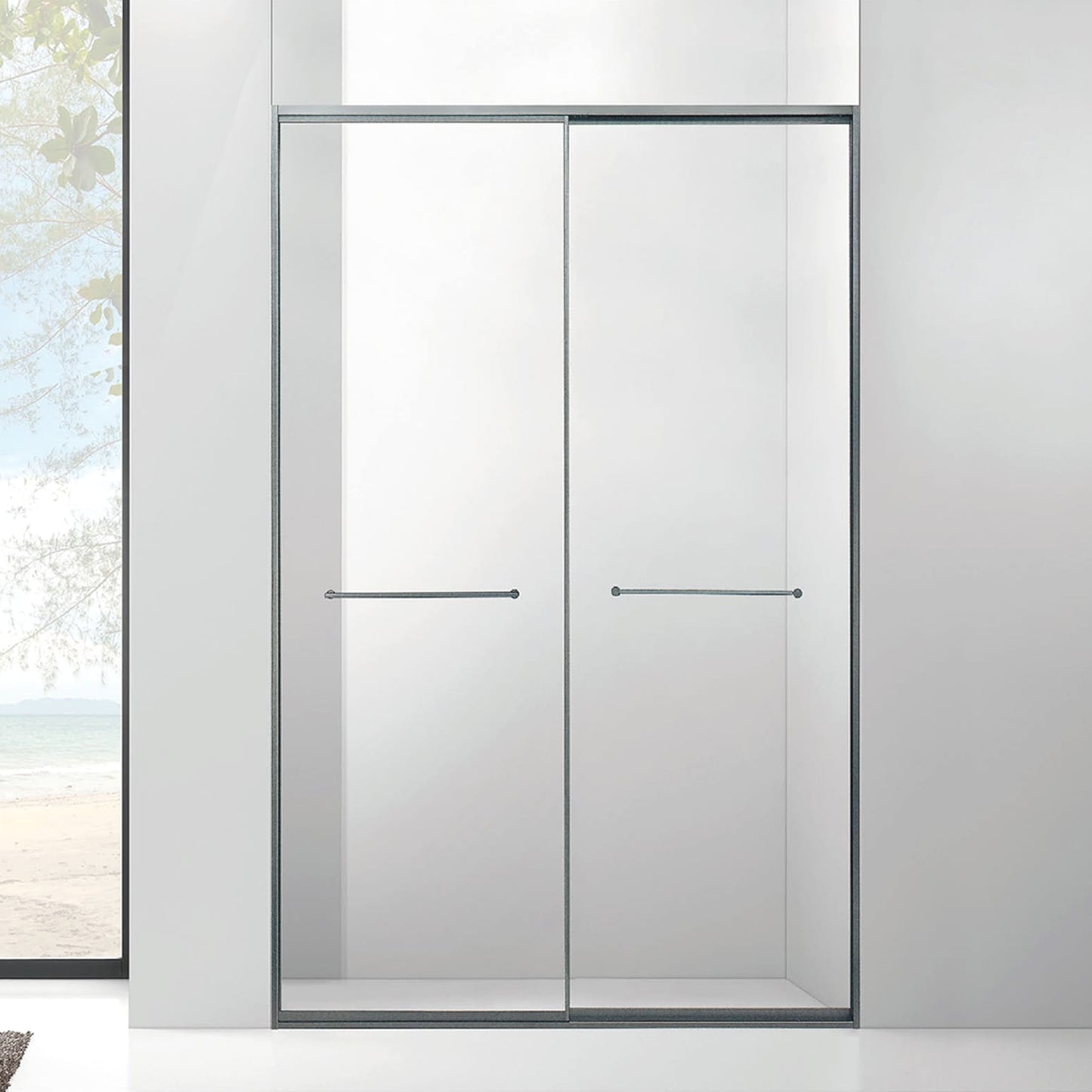 One Line Screen with Dual Activities Sliding Standard Shower Door Design With High Accessory ST-9029