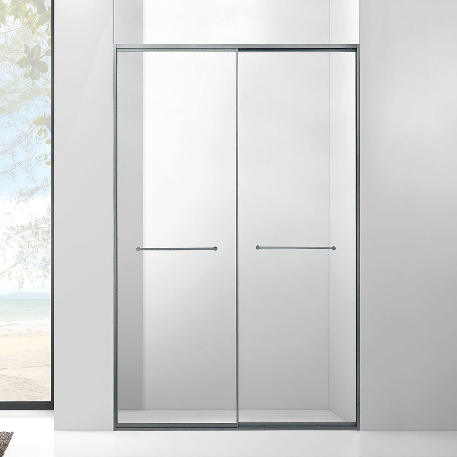 One Line Screen with Dual Activities Sliding Standard Shower Door Design With High Accessory ST-9029