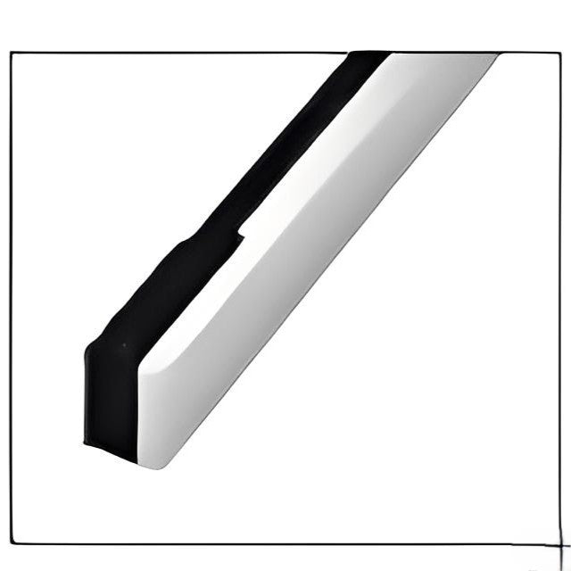 Polished chrome frame with curved design