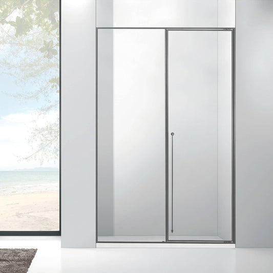 New Design Bathroom Enclosure Swing Door Tempered Glass Simple Shower Room Pivot Shower Door Framed Shower Doors ST-9008