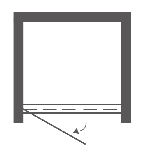Shower Door Plan View