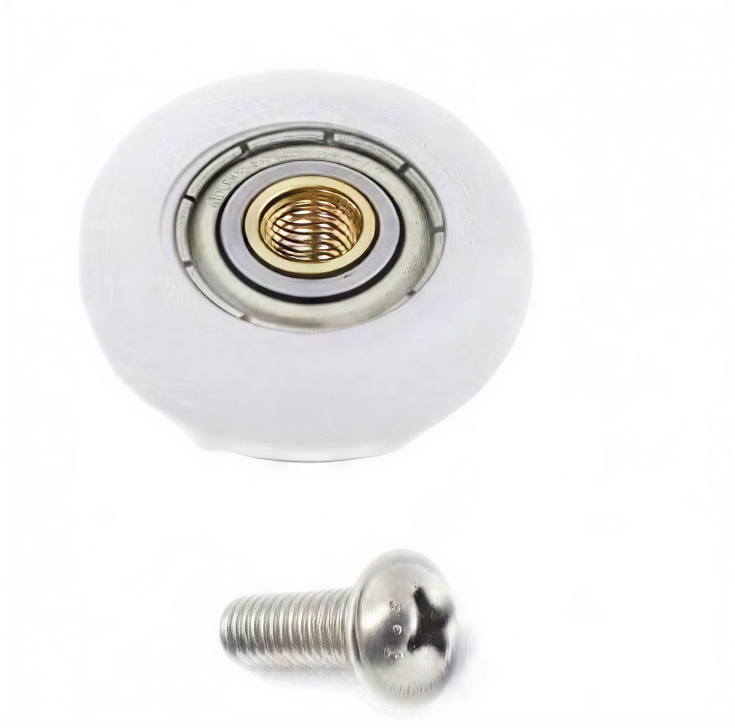 Set of 4 Dia 19mm Copper Shower Door Wheels Rollers Runners, 19mm x 5mm Chrome
