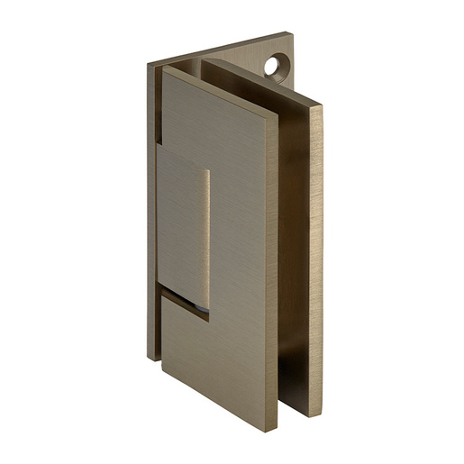 Shower Hinge Standard Door 8-12mm Glass Offset Back Plate Hinge Brushed