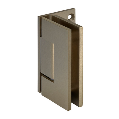Shower Hinge Standard Door 8-12mm Glass Offset Back Plate Hinge Brushed
