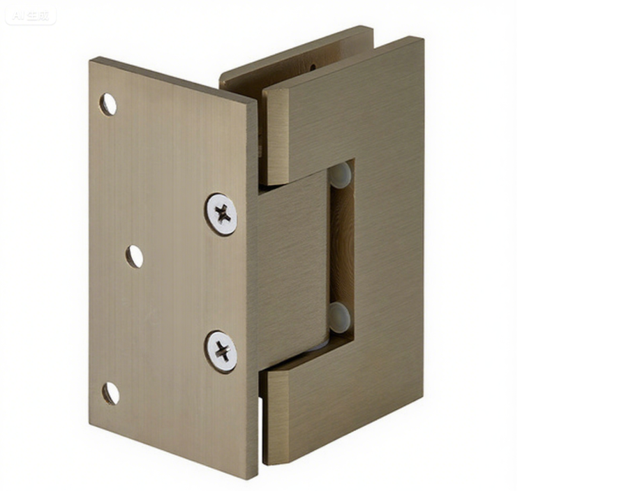 Shower Hinge Standard Door 8-12mm Glass Offset Back Plate Hinge Brushed Bronze