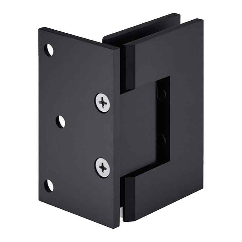 Shower Hinge Standard Door 8-12mm Glass Offset Back Plate Hinge Matte Black